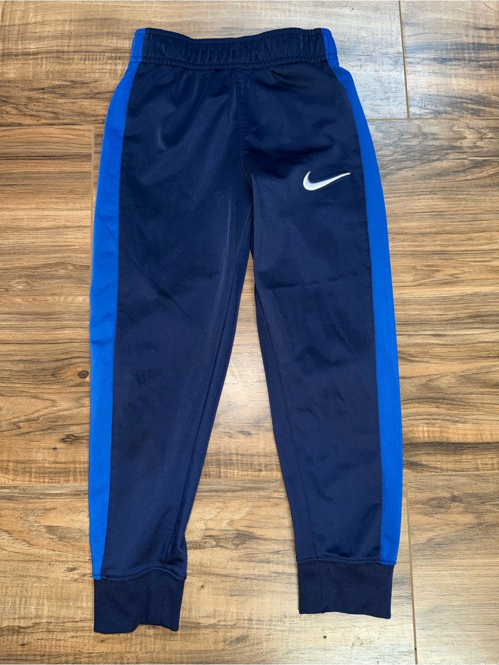 Nike Kids Navy with Royal Blue Side-Stripe Joggers